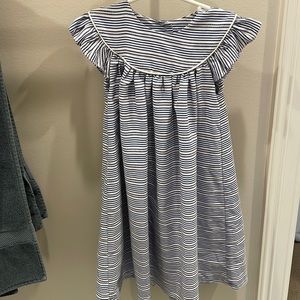 Classic whimsy size 4 blue and white stripe dress